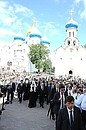 At celebrations marking the 700th anniversary of the birth of St Sergius of Radonezh. With Patriarch Kirill of Moscow and all Russia.