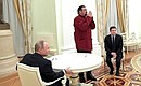 Meeting with US actor Steven Seagal.