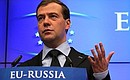 На пресс-конференции по итогам встречи на высшем уровне Россия – Европейский союз.