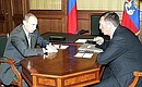 Рабочая встреча с главой группы компаний «Базовый элемент» Олегом Дерипаской.