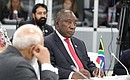 Президент ЮАР Сирил Рамафоза на встрече глав государств и правительств стран – участниц БРИКС.