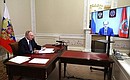 Meeting with Governor of the Altai Territory Viktor Tomenko (via videoconference).