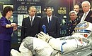 President Putin in the House of Cosmonauts Museum.