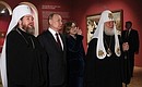 Visit to the Tretyakov Gallery. With Patriarch Kirill of Moscow and All Russia (right), General Director of the State Tretyakov Gallery Zelfira Tregulova and Tikhon, Metropolitan of Pskov and Porkhov, Chair of the Patriarch’s Council for Culture.