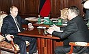 Working meeting with Defense Minister Anatolii Serdiukov.