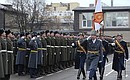 Parade to mark the presentation of the Suvorov Medal to the Ryazan General Margelov Higher Airborne Command School.