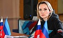 Maria Lvova-Belova in the Donetsk and Lugansk people’s republics. Photo by the press service of the Presidential Commissioner for Children's Rights