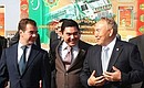 На торжественных мероприятиях завершающего этапа ралли «Шёлковый путь-2009». С Президентом Туркменистана Гурбангулы Бердымухамедовым (в центре) и Президентом Казахстана Нурсултаном Назарбаевым.