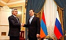 С Президентом Армении Сержем Саргсяном.