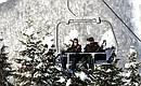 Посещение горнолыжного центра «Роза Хутор». С Председателем Правительства Владимиром Путиным. Фото Алексея Дружинина