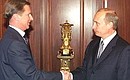 President Putin and Russian Defence Minister Sergei Ivanov.