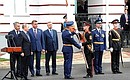 Церемония вручения знамени Тульскому суворовскому военному училищу.