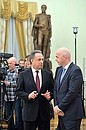 Sports Minister Vitaly Mutko (left) with FIFA President Gianni Infantino.