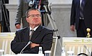Before the start of a meeting of the Russian-Ukrainian Interstate Commission. Economic Development Minister Alexei Ulyukayev.