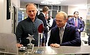 At the Sport Inn sport and fitness complex. With Chairman of the Supervisory Board of the Volleyball Federation of Russia, Security Council Secretary Nikolai Patrushev.