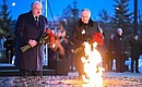 With President of Belarus Alexander Lukashenko during the ceremony to unveil the memorial to the USSR civilians who fell victim of the Nazi genocide during the Great Patriotic War. Photo: Dmitry Azarov, Kommersant