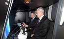 With Moscow Mayor Sergei Sobyanin during a visit to the Cosmos pavilion at the VDNKh exhibition.
