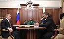 With Head of the Republic of Chechnya Ramzan Kadyrov.