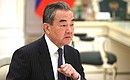Member of the Political Bureau of the Central Committee of the Communist Party of the People's Republic of China and Director of the Office of the Foreign Affairs Commission of the CPC Central Committee Wang Yi. Photo by Anton Novoderezhkin, TASS