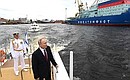 After a launch ceremony for Mekanik Sizov, the latest generation super trawler.