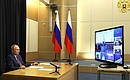 Meeting with representatives of the United Russia party (via videoconference).