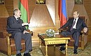 President Putin meeting with Belarusian President Alexander Lukashenko.