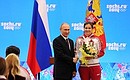 The Order for Services to the Fatherland Medal, I degree, is awarded to Olympic luge silver medallist Tatyana Ivanova.