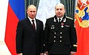 Pavel Bulgakov, 1st rank captain and submarine commander, was awarded the Order of Courage.