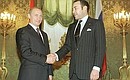 President Putin with King Mohammed VI of Morocco.