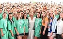 Maria Lvova-Belova attended Mashuk Youth Forum. Photo by the press service of the Presidential Commissioner for Children's Rights