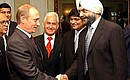 President Putin before meeting with representatives of Indian business.