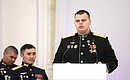 Presentation of Gold Star medals to Heroes of Russia. With Senior Lieutenant Eduard Kazymov. Photo: Valery Sharifulin, TASS