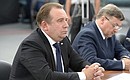 President of the United Shipbuilding Company Alexei Rakhmanov at the State Council Presidium meeting on developing Russia’s internal waterways.