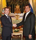 С Президентом Эквадора Рафаэлем Корреа.
