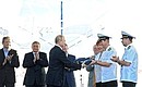At award ceremony of the first stage of the Black Sea Tall Ships Regatta.