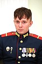 Ефрейтор Илья Гаврилов, награждён медалью «За отвагу».