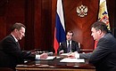 With Deputy Prime Minister Sergei Ivanov (left) and Defence Minister Anatoly Serdyukov.