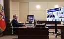 Vladimir Putin participated, via videoconference, in a ceremony marking the opening of new healthcare facilities in several Russian regions.