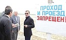 Dmitry Medvedev inspected chemical waste storage facility at Kaprolaktam plant.