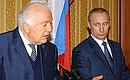 President Putin during a joint news conference with Georgian President Eduard Shevardnadze.