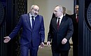 With Prime Minister of the Republic of Armenia Nikol Pashinyan before a restricted meeting of the CSTO Collective Security Council. Photo: Vladimir Smirnov, TASS