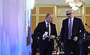 С президентом Российского союза промышленников и предпринимателей Александром Шохиным.