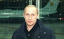 President Putin at Vnukovo-2 airport.