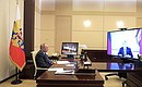 Встреча с губернатором Воронежской области Александром Гусевым в режиме видеоконференции.