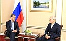 С Президентом Республики Башкортостан Рустэмом Хамитовым. Фото Андрея Старостина