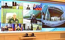 В режиме видеоконференции с Национальным центром управления обороной государства Президент принял участие в едином дне приёмки военной продукции.