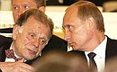 President Putin with Nobel Prize winner Zhores Alferov during the presentation of the Global Energy Prize.