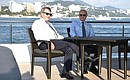 After the Russian-Finnish talks, Vladimir Putin and Sauli Niinistö took a sea tour aboard the yacht Chaika.