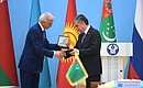 President of Turkmenistan Gurbanguly Berdimuhamedov was awarded the medal For Contribution to the Development of Cultural Cooperation of the Intergovernmental Foundation for Educational, Scientific and Cultural Cooperation of CIS Member States.