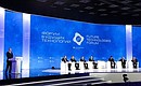 Plenary session of the second Future Technologies Forum titled “Modern Medical Technologies. The Challenge of Tomorrow: Getting the Jump on Time”. Photo by Kristina Kormilitsyna (”Rossiya Segodnya“)